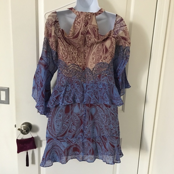 BCBGMAXAZRIA Beautiful Printed Ladies Dress Size Small - Picture 3 of 5